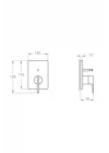 Suit A42838 Ankastre Banyo Bataryası, Sıva Üstü, Krom