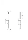 Suit A45543 1F El Duşu Takımı, Krom