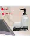 Sünger Bölmeli Plastik Sabunluk, Siyah