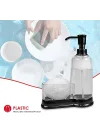 Sünger Bölmeli Plastik Sabunluk, Siyah