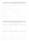 Süresiz Haftalık Spiralli Masaüstü Planlayıcı 24x34 cm - Desk Planner Bordo