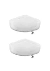 SV Serisi Oval Mop 2li Microfiber Seti, Beyaz