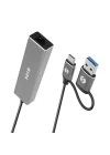 Swapp SW-U332 Type-C & USB3.0 1000Mbps 3 Port Usb Gigabit Ethernet Adaptör
