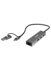 Swapp SW-U332 Type-C & USB3.0 1000Mbps 3 Port Usb Gigabit Ethernet Adaptör