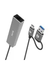 Swapp SW-U332 Type-C & USB3.0 1000Mbps 3 Port Usb Gigabit Ethernet Adaptör