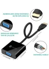 Syncwire HDMI to VGA Ses ve Micro Usb Çıkışlı Adaptör Çevirici