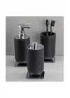 System Diş Fırçalığı Siyah/Krom Renk 143X75X75 Mm