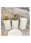System Reçine Tezgah Üstü Pamukluk Beyaz-Gold 149X80X80 Mm
