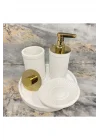 System Reçine Tezgah Üstü Pamukluk Beyaz-Gold 149X80X80 Mm