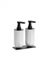 System Sıvı Sabunluk Mermer Desenli/Siyah Renk 208X87X170 Mm