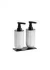 System Sıvı Sabunluk Mermer Desenli/Siyah Renk 208X87X170 Mm