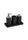 System Sıvı Sabunluk Siyah/Krom Renk 195X95X87 Mm