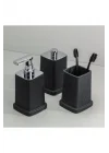 System Sıvı Sabunluk Siyah/Krom Renk 195X95X87 Mm