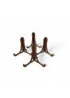 Tabak ve Süs Levhaları Gerçek Ahşap 4lü Teşhir Ayağı 10 cm x 10 cm Stand