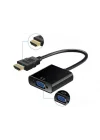 Tablet Projeksiyon Notebook Uyumlu Hdmi To Vga Kablo Siyah