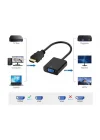Tablet Projeksiyon Notebook Uyumlu Hdmi To Vga Kablo Siyah