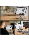Tablet Standı 360 Derece Dönebilen Katlanabilir Ergonomik Tablet Tutucu
