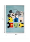 Taç Mickey Mouse Lisanslı Karakter Baskılı%100 Polyester Halı, Çok Renkli, 80x120 cm