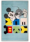 Taç Mickey Mouse Lisanslı Karakter Baskılı%100 Polyester Halı, Çok Renkli, 80x120 cm
