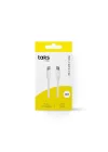 taks USB-C - USB-C 120cm 60W PD/QC Hızlı Şarj/Data Kablosu Beyaz