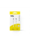 taks USB-C - USB-C 120cm 60W PD/QC Hızlı Şarj/Data Kablosu Beyaz