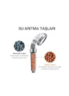 Tasarruflu Duş Başlığı | 21 cm, Mineral ve Anyon Taşlı Su Arıtmalı Basınçlı El Duşu – Su ve Enerji Tasarrufu Sağlar