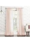 Tayla Ezilmiş Doku Yarı Şeffaf Çubuk Cep Perde Paneli, 127 cm x 213 cm, Pembe