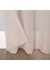 Tayla Ezilmiş Doku Yarı Şeffaf Çubuk Cep Perde Paneli, 127 cm x 213 cm, Pembe
