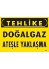 Mey İthalat® Tehlike Doğalgaz Ateşle Yaklaşma Uyarı Levhası 25x35 KOD:750