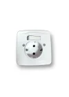Tek-İş 524335 Priz Anahtarlı, Beyaz