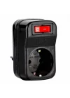 Tekli Akım Korumalı Anahtarlı Priz 16A 250V, Max 3500W Aşırı Yük Koruması (Siyah)