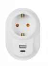 Tekli Akım Korumalı Priz USB + Type C Hızlı Şarj
