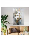 Tekli Dikey Kanvas Duvar Tablosu Soyut Akıtma Orkide Tasarım, 50 X 70