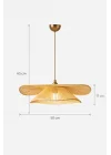 Tekli Sarkıt Avize Modern Metal Tavan Aydınlatma, E27 Duy, Ayarlanabilir Yükseklik 51–60 cm, 50×54 cm – Duvela Handmade