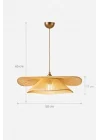 Tekli Sarkıt Avize Modern Metal Tavan Aydınlatma, E27 Duy, Ayarlanabilir Yükseklik 51–60 cm, 50×54 cm – Duvela Handmade