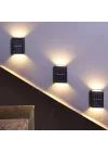 Tekli Solar Bahçe Aydınlatması Güneş Enerjili Bahçe Aydınlatması Duvar Lambası Çift Taraflı Aplik Işık Led Işık