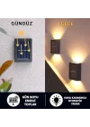 Tekli Solar Bahçe Aydınlatması Güneş Enerjili Bahçe Aydınlatması Duvar Lambası Çift Taraflı Aplik Işık Led Işık