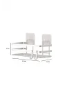 Teko-tel Yapışkanlı Kancalı 2 Adet Banyo Rafı Silver ST281H