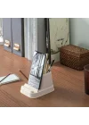 Telefon/tablet standı, natürel, 14x8x10 cm