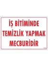 Mey İthalat® Temizlik Düzen Uyarı Levhası 25x35 KOD:1202
