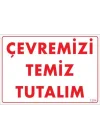 Mey İthalat® Temizlik Düzen Uyarı Levhası 25x35 KOD:1204