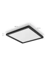 Tento WCA Slim Kare Tavan Paneli 40x40cm - Siyah - 25.000 Saat Ampul Kullanım Ömrü