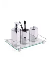 Tezgah Üstü Diş Fırçalığı Krom Renk 102X70X70 Mm