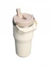 The IceFlow Flip Straw Pipetli Termos Bardak 0.59 LT Matara Bej, 10-13425-0119
