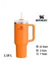 The Quencher H2.O FlowState Tumbler Pipetli Termos, 1.18L, Turuncu
