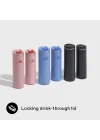 The Transit FlipTop Mug Termos 0.47 Litre - Pembe Kuvars (Rose Quartz) | Paslanmaz Çelik