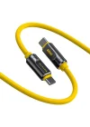 Thunderbolt 5 USB 4 2.0 Kablosu için 80 Gb/s 3.3FT 120Gbpsye kadar Bant Genişliği Arttırma Çift 8K/4K Ekran 240W PD 3.1 Hızlı Şarj Gelecek Adonis Mac mini M4 Pro MacBook Pro16 iPhone, Sarı