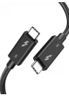 Thunderbolt 5.0 Type-C Kablo – 240W PD Hızlı Şarj, 120Gbps Veri Aktarımı, 16K 60Hz Görüntü Desteği, E-Marker Akıllı Çipli, Thunderbolt 3/4/USB4 Geriye Uyumluluklu Örgü Kablo | ZR1107