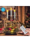 Titreyen Dekoratif Led Mum 12 Adet Alevsiz Konik Şekilli Uzaktan Kumandalı
