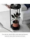 Tower bitki standı, çelik/polipropilen, siyah, tek boy